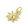 Brass Micro Pave Cubic Zirconia Charms KK-M283-23A-01-2