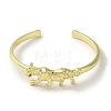 Brass Tiger Open Cuff Bangle for Women BJEW-K246-12G-2