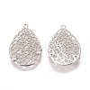 Brass Micro Pave Cubic Zirconia Pendants KK-F803-07P-NF-2