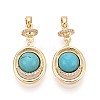 Dyed Synthetic Turquoise Pendants KK-N287-19G-1