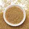 Pale Goldenrod 11/0 Grade A Round Transparent Glass Seed Beads X-SEED-Q007-F33-5