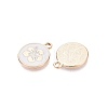 Rack Plating Alloy Enamel Pendants ENAM-N070-01F-03G-01-2