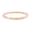 Narual Amber & Synthetic Non-magnetic Hematite Beads Stretch Bracelets for Women LS-KP6261-5-1