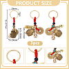 3 Bags Brass Pendant Keychains HJEW-HY0001-44-2