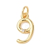 Brass Micro Pave Cubic Zirconia Pendants KK-D019-28G-09-1