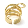 Brass Bowknot Wide Open Cuff Rings for Women RJEW-B062-04G-3