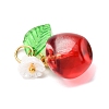 8Pcs Baking Paint Transparent Glass Charms PALLOY-JF04490-4
