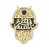 Brass Micro Pave Clear Cubic Zirconia Pendants CU-CBA6B6F-23G-B-1