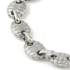 Non-Tarnish 201 Stainless Steel Coffee Bean Chain Bracelets for Women Men BJEW-I316-06P-2