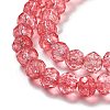 Transparent Crackle Glass Beads Strands CCG-L050-01B-01-2