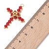 Glass Seed Beaded Pendants PALLOY-MZ01287-02-4