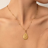 304 Stainless Steel Pendant Necklaces & Stud Earrings FS-WGC8C1B-03-2