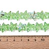 Electroplate Transparent Glass Beads Strands EGLA-Q136-01A-09-4