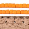 Opaque Frosted Glass Beads Strands GLAA-N072-01A-B04-4