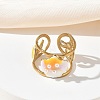 Ocean 304 Stainless Steel Cuff Open Rings RJEW-C166-01A-G-2