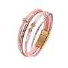 Infinity Link PU Leather Multi-strand Bracelets PW-WG98932-01-2