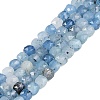 Natural Devil Blue Aquamarine Beads Strands G-F717-16C-1