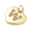 Brass Micro Pave Clear Cubic Zirconia Pendants KK-D229-01G-23-2