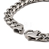 304 Stainless Steel Cuban Link Chain Bracelet NJEW-D050-02D-P-2