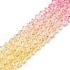 Gradient Color Baking Painted Glass Bead Strands X1-DGLA-A039-T2mm-A02-4