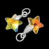 AB Color Plated Glass Pendants PALLOY-JF05682-2