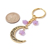 Tibetan Style Alloy Hollow Moon Pendant Keychain KEYC-JKC00690-03-2