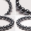 Non-magnetic Synthetic Hematite Round Beads Stretch Bracelets BJEW-PH0001-8mm-22-4