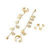 Rack Plating Brass Cuff Earrings for Women EJEW-G394-07B-G-2