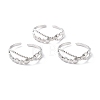 Tarnish Resistant 304 Stainless Steel Finger Rings RJEW-L102-43P-1