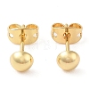 Rack Plating Brass Stud Earrings for Women EJEW-G394-18A-G-2