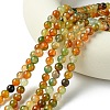 Natural Peacock Agate Beads Strands G-G444-8mm-02-5