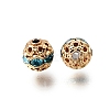 Brass Rhinestone Beads RB-K001-01G-02-1