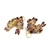 Brass Cloisonne Pendants KK-P251-A01-G-02-2
