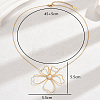 Elegant Stainless Steel & Imitation Pearl Hollow Flower Pendant Necklaces for Women TN2016-1-5