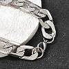201 Stainless Steel Cuban Link Chains Bracelets for Women Men STAS-T077-19A-04P-2