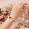 Handmade Evil Eye Lampwork & Imitation Pearl Beads Charm Bracelets ZT1172-2