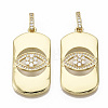 Brass Micro Pave Cubic Zirconia Pendants ZIRC-T014-019-NF-1