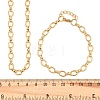 304 Stainless Steel Cable Chains Bracelet & Necklace Jewelry Sets SJEW-L199-01G-4