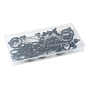 15Pcs Plastic Beadable Keychains KEYC-FS00047-8