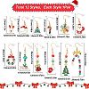 12 Pairs 12 Style Christmas Theme Alloy Dangle Earrings EJEW-SC0001-33-2