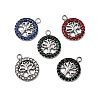 304 Stainless Steel Micro Pave Rhinestone Pendants STAS-G369-11P-1