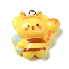 Bee Theme Opaque Resin Pendants RESI-G081-03A-1