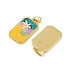 Brass Enamel Pendants KK-L190-012G-3