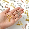 Alloy Heart Lobster Clasps KEYC-YW0001-20G-5