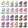 24Pcs 12 Styles Light Gold Alloy Printed Pendants FIND-YW0011-62-2