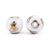 Christmas Opaque Glass Beads EGLA-R113-06C-2