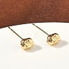 Nuggets Brass Stud Earrings EJEW-F403-01G-5