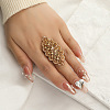 Geometric Hollow Alloy Rhinestone Finger Rings DY9557-4-2