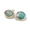 Natural Amazonite Faceted Flat Round Charms G-U028-03G-04-2