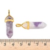 Natural Charoite Pointed Pendants G-G902-A03-5